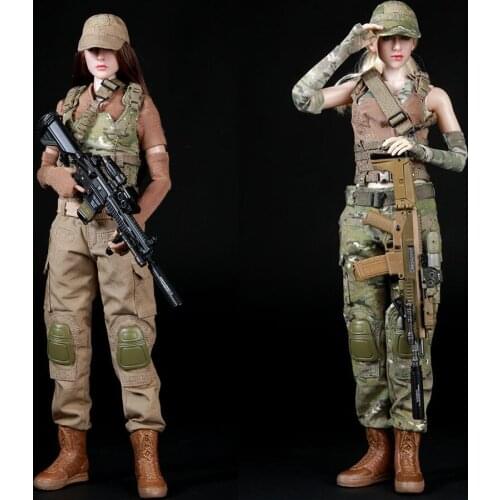 FG003 FG004 1/6 Female Clothes Camouflage suit camouflage bra vest pants shoes Clothing Accessories for 12" Action Figure Body
