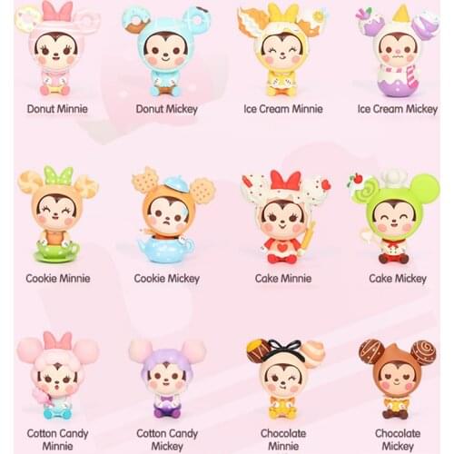 Disney Dessert series figures Mickey Mouse Minnie Mouse Action Figures Dolls Toys Doll Cute Cartoon Character Gifts