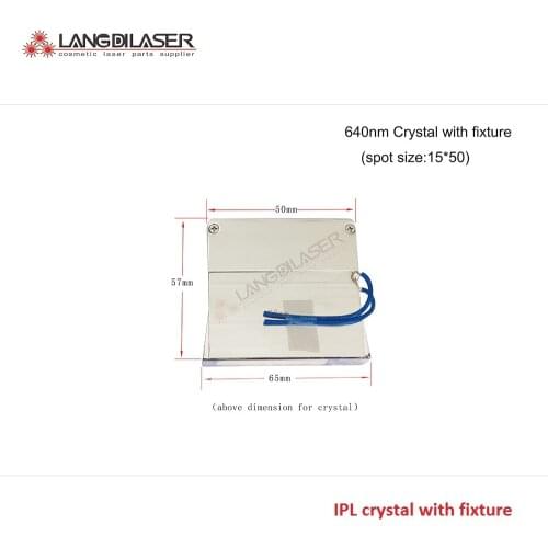 Crystal filter 640nm (5 pieces order) for hair removal with fixture , window size :15*50mm , for filter fixed IPL hand piece