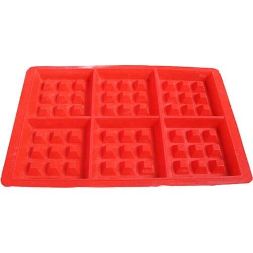 Kapmore 1pc Silicone Waffle Mold Reusable 6-Cavity Baking Tray Mold Waffle Baking Mould DIY Baking Tool Accessories Random Color