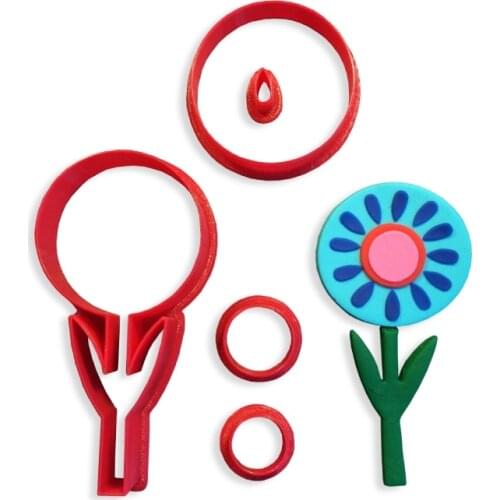 Lovely Flower seriels Cake Stand Custom Made 3D Printed Cookie Cutter Set Sunflower Fondant Cupcake Cup Cake Cutter Set Mould