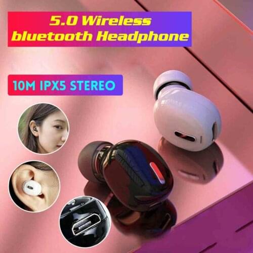 Bluetooth 5.0 Mini Wireless Earbud Headphones In-ear Wireless Sports Headphones Stereo Sound Noise Reduction