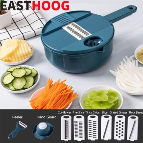 12 In 1 Multifunctional Round Vegetable Cutter Slicer Kitchen Chopper Shredder Veggetable Cutter Manual Food Processor