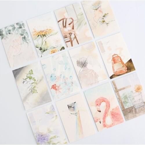Multi-use 5.2*8cm 54pcs Mini Card When We Were All Young Design As Scrapbooking Background Party Invitation Cards