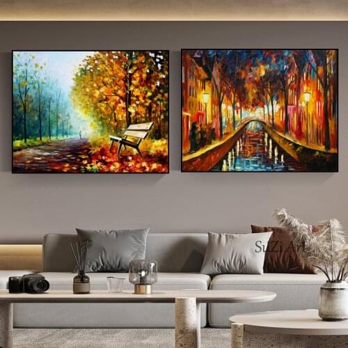 Wall Art Paintings Hand Painted Modern Large Coloring Abstract Knife Oil Painting on Canvas Picture For Living Room Home Decor