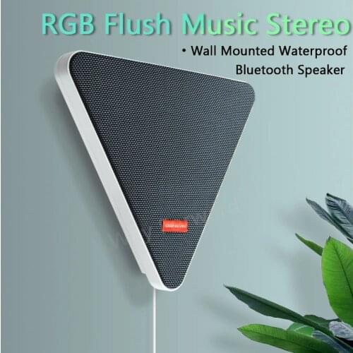 Wall Mounted Waterproof Bluetooth Speaker RGB Flush Music Stereo Speaker With USB FM AUX Remote Control Subwoofer Loudspeaker