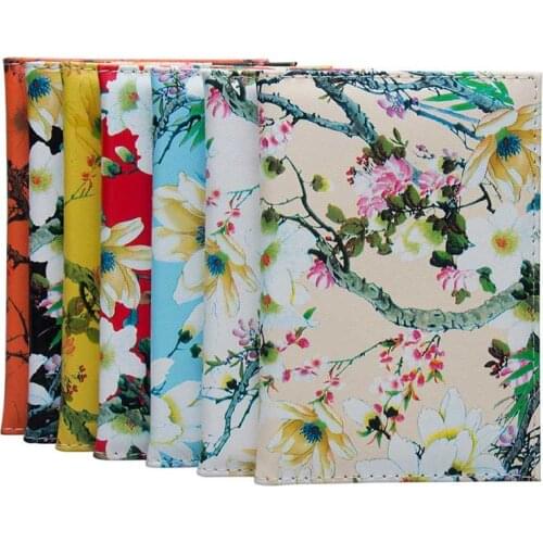 New Beautiful Magnolia flower 3D Print Passport Cover Men Women PU Leather Travel Passport Holder Case Card ID Holder 14.2*9.8cm