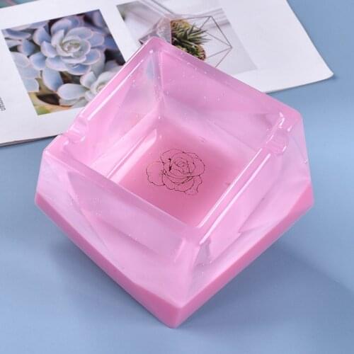 Ashtray Craft DIY Crystal Epoxy Mold Irregular Cut Face Ashtray Storage Box Silicone Mold Making Finding Accessories Jewelry