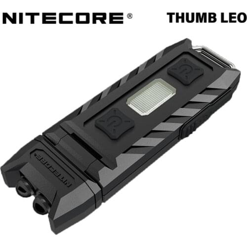 NITECORE THUMB LEO 45 Lumens Rechargeable Keychain Flashlight with A 90-degree Corner, Compact and Portable