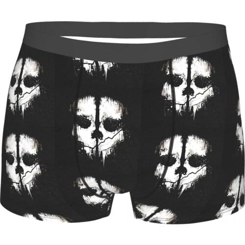 COD World War Futuristic Worlds Game Fashion Ghost Underpants Breathbale Panties Mens Underwear Sexy Shorts Boxer Briefs