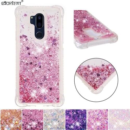 Bling Case For LG G7 ThinQ Glitter Dynamic Liquid Quicksand Bumper Cover LGG7 LMG710EM LMG710EMW Soft Silicone Case Phone Funda
