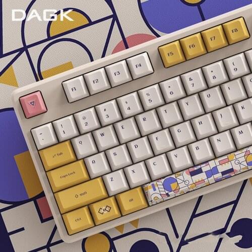 Cute MEMPHIS Mechanical Keyboard Keycaps Cherry PBT Height Optional Keycaps Designer by DAGK Transparent MX Switch Keycaps