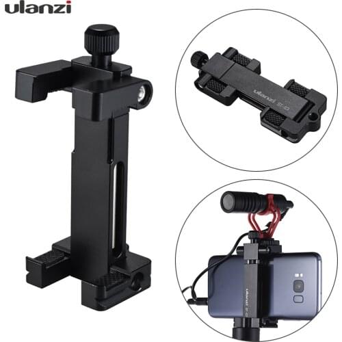Ulanzi ST-03 Folding Phone Tripod Mount Clamp Holder Bracket for Samsung iPhone X Hot Shoe Mount AS Quick Release Plate Bracket