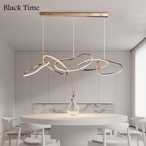 Modern LED Chandelier Home Lights For Living Room Dining Room Kitchen Parlor Led Hanging Chandelier Indoor Lighting Fixture Gold