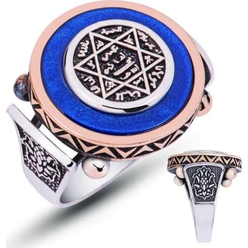 Tevuli 925 Sterling Silver The Prophet Solomon Seal Male Ring