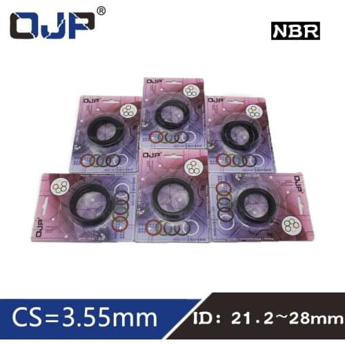 Gasket Washer rubber sealing O-ring Boxed NBR thicknessCS 3.55mm ID21.2/22.4/23.6/25/25.8/26.5/28mm waterproof oil-resistant