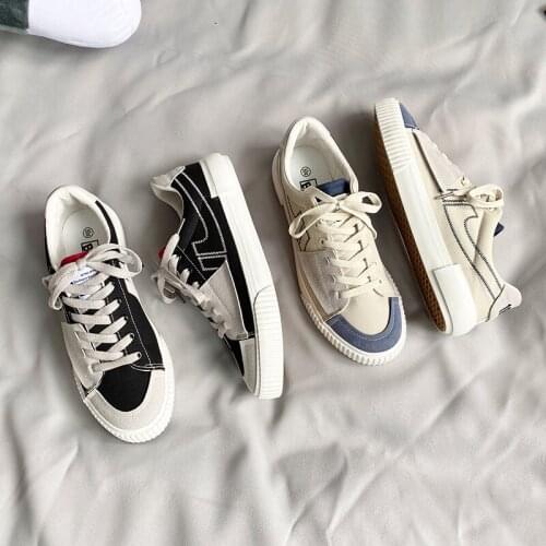 2021 Springtime Fashion Mens Canvas Shoes Breathable Non-Slip Joker Simple Comfortable Personality Flats Shoes Lace-Up