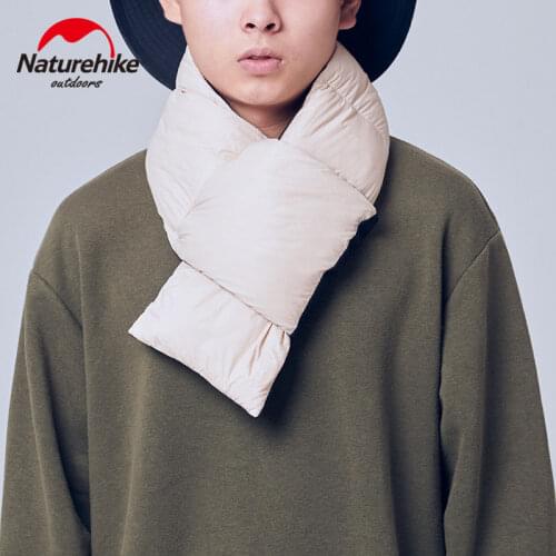 Naturehike Goose Down Feather Scarf Women Men Winter Scarf Collar Ring Thick Warm Solid Color Lovers Scarves 95*16cm