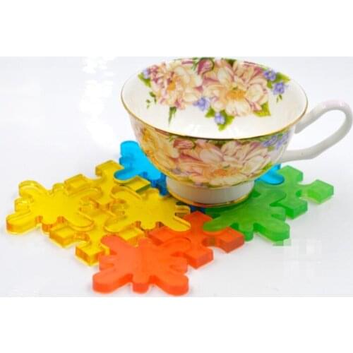 1pcs Meter word puzzle Liquid silicone mold DIY resin jewelry Snowy Fish Shape Cup mats mold resin molds for jewelry