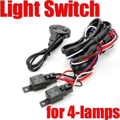 12v 2x 40A 260W Twin on/off power switch relay harness Connection wire/cable for Car truck ATV Boat head light Spot work light