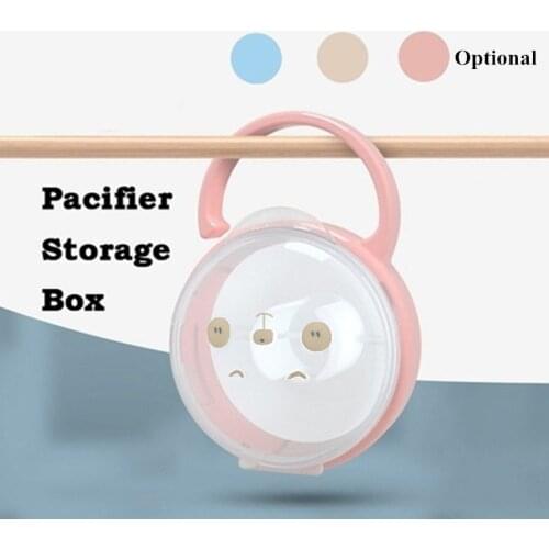 3 Colors Baby Pacifier Transparent Dustproof Box Portable Function Cartoon Pacifier PP Panda Storage Box