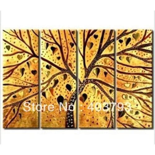 4p Modern Abstract Huge Art Oil Painting Excellent oil paintings on Canvas abstract tree Free shipping