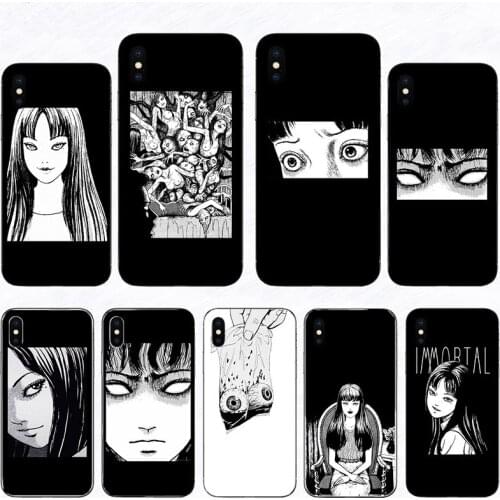 Japanese Horror Comic Tomie Phone Case For IPhone SE 2020 6s 7 8 Plus Cover X XR XS 11 Pro Max 12 Mini 5s Soft Black Shell Capa