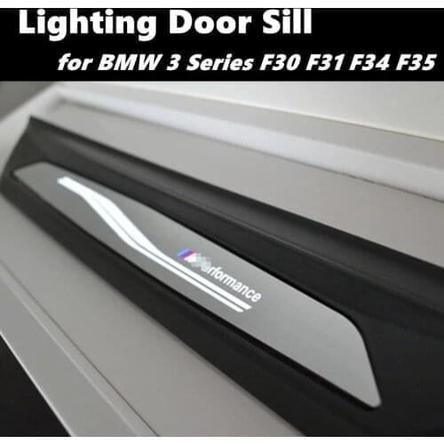 LED Welcome Sill For BMW 3 Series F30 F31 F34 F35 320Li 325Li M Performance Lighting Door Sill Car Threshold 4 Doors Pedal
