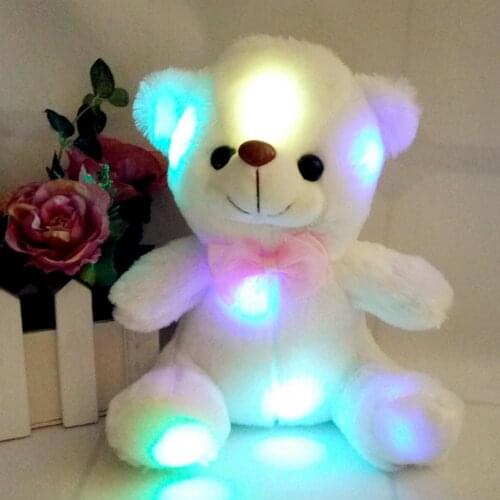 Creative Light Up LED Music Teddy Bear Animal Plush Soft Doll Stuffed Toy Cushion Pillow Kids Colorful Glowing Christmas Gift