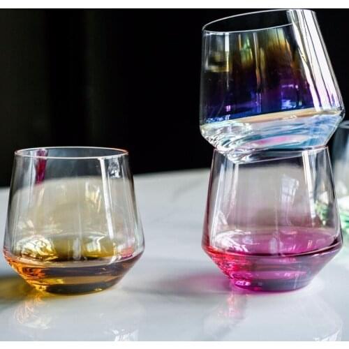 Hot Selling Ins Nordic Simple Colored Glass Household Restaurant Water Cup Milk Cup Cool Drinks Cup