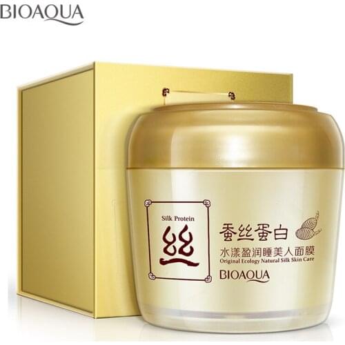 2017 Rushed Real Female Silk Protein Sleep Mask Face Care Dark Spot Remover Facial Anti Wrinkle Aging Skin Disposable