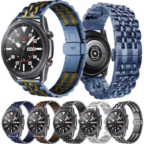 Metal Strap for samsung galaxy watch 3 band 41mm 45mm 46mm Gear S3 Business Bracelet for huawei watch gt 2 pro amazfit gts 2 gtr