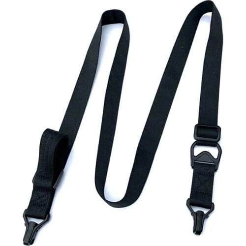 Multifunctional tactical gun rope Single point/double point MS3 metal version buckle nylon strap black safety lanyard
