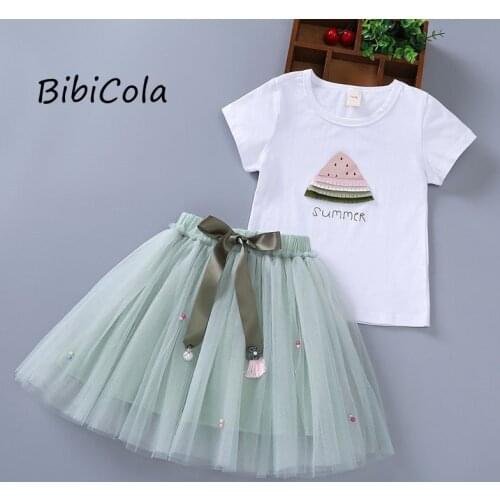 New girl baby dress summer cute printing baby princess birthday party net yarn dress costume toddler baby costume