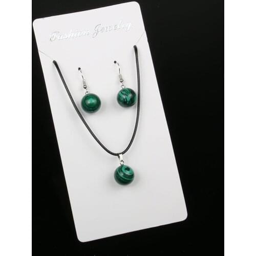 Wholesale Natural Stone Round Pendant Choker Necklace Earringd Jewelry Natural Stone Agates Necklace Charm Elegant Necklaces