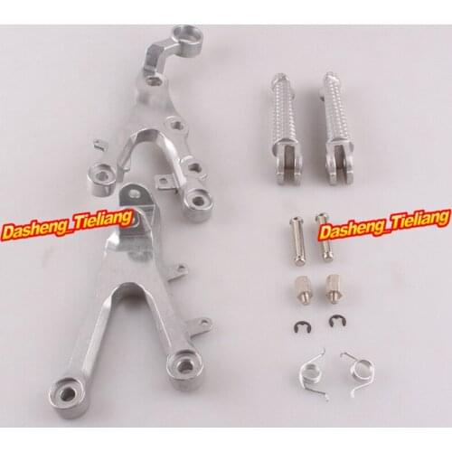 Aluminum Alloy Front Rider Foot Pegs Footrest Brackets for Yamaha 2006-2011 YZF R6Motorcycle Spare Parts Accessory