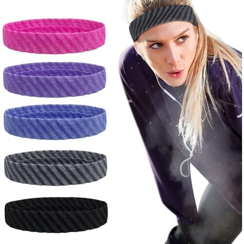 Running Headband Elastic Sports Hair Band Breathable Moisture Wicking Sweatband Seamless Weaving Men Women Badminton Tennis Yoga