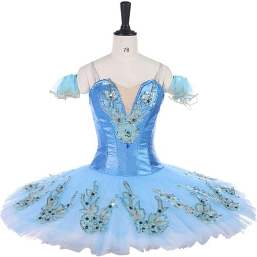 Professional Ballet Tutus Girls Pancake Blue Cinderella blue bird Raymonda, Esmeralda, Le Corsaire ballet dress blue