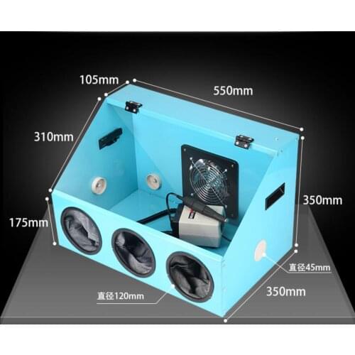Polishing Dust box dust cover carved and dust collect box metal body dustproof Dust collection with Fan