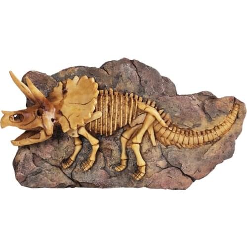 Dinosaur Fossil Triceratops Sculpture Collection Handmade Crafts Decoration Resin Dinosaur Skull Wall Hanging