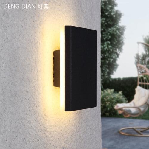 Modern Home Lights Fence Decoration Outdooring Lighting10W LED Garden wall light waterproof aluminum wall lamp Good quality