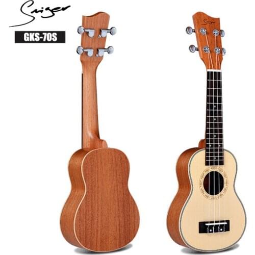 Smiger Solid Spruce GKS-70S Handmade 21 inch Soprano Ukulele For Beginner Profession Gifts Guitar Music Instrument
