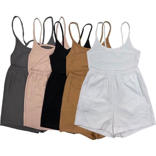 2021 Crop Top Two Piece Shorts Pants Set Joggers Sets Outfits halter top 2 Piece Short Sweatsuit Sweat Women
