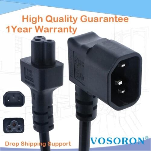 C13 C14 Power Extension Cable IEC C13 to IEC C14 Cisco Power Cord 0.6m 0.75mm Guage wire For Desktop PC Computer Monitor PDU