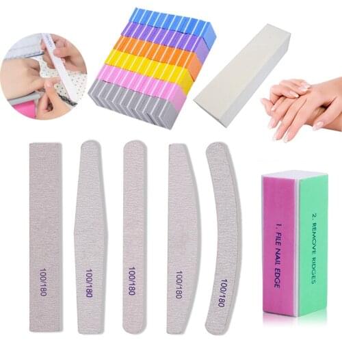 12-5Pc Professional Nail Files Buffing Sanding Files Block Buffer Manicure Nail Art Tools Polish Pedicure Buffing Block File