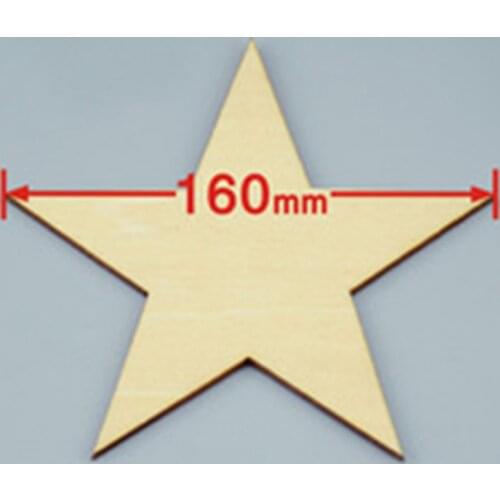 15pcs/lot Blank unfinished wooden pentagram crafts supplies laser cut rustic wood wedding rings ornaments 160mm 171153