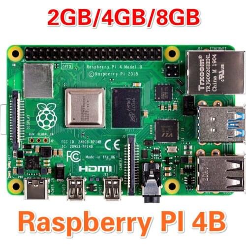 2GB 4GB 8GB SDRAM Raspberry PI 4 Model B BCM2711 64-bit Quad Core 1.5GHz SOC 2.4 5.0 GHz WiFi Bluetooth 5.0 Raspberry PI 4B