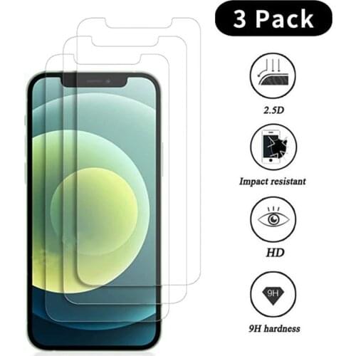 3PCS Protective Glass For iPhone 11 12 Pro XS Max Mini SE 2020 screen protector Temper on iPhone 6 7 8 Plus X XR 12pro SE2 Glass