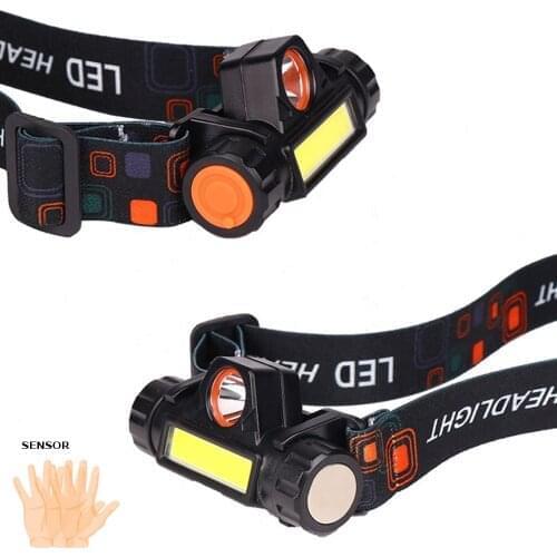 8 hours Durable Rechargeable Sensor Magnet Head Lamp Watton Wt-055