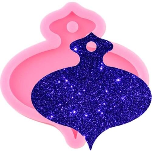 Shiny Glossy Christmas Gift Bag Shape Necklace Jewelry Epoxy Silicone Mould Crafting Keychain Resin Pendant Polymer Clay Moulds